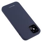 For iPhone 12 / 12 Pro GOOSPERY SILICONE Solid Color Soft Liquid Silicone Shockproof Soft TPU Case(Navy Blue) - 1