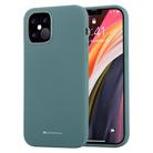 For iPhone 12 / 12 Pro GOOSPERY SILICONE Solid Color Soft Liquid Silicone Shockproof Soft TPU Case(Green) - 1