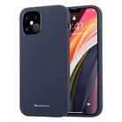 For iPhone 12 Pro Max GOOSPERY SILICONE Solid Color Soft Liquid Silicone Shockproof Soft TPU Case(Navy Blue) - 1