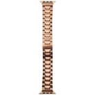 For Apple Watch 42mm / 41mm / 40mm / 38mm Butterfly Buckle New Five Beads Stainless Steel Watch Band(Rose Gold) - 3