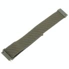 22mm Twill Nylon Loop Hook and Loop Fastener Watch Band(Army Green) - 3