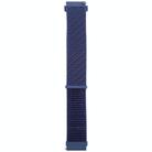 22mm Twill Nylon Loop Hook and Loop Fastener Watch Band(Dark Blue) - 2