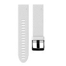 For Garmin QuickFit 20mm Kalebol Dot Texture Silicone Watch Band(White) - 3