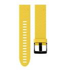 For Garmin QuickFit 20mm Kalebol Dot Texture Silicone Watch Band(Yellow) - 3