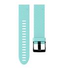 For Garmin QuickFit 20mm Kalebol Dot Texture Silicone Watch Band(Teal) - 3