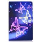 For Samsung Galaxy Tab S8 / Galaxy Tab S7 T870 Electric Horizontal TPU Painted Flat Leather Case with Sleep Function & Pen Cover & Card Slot & Holder(Starry Sky Butterfly) - 1