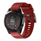 For Garmin QuickFit 22mm Kalebol Triangle Texture Silicone Watch Band(Red) - 1
