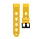 For Garmin QuickFit 22mm Kalebol Triangle Texture Silicone Watch Band(Yellow) - 2