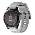 For Garmin QuickFit 22mm Kalebol Triangle Texture Silicone Watch Band(Grey) - 1