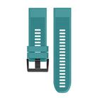 For Garmin QuickFit 22mm Kalebol Triangle Texture Silicone Watch Band(Blue Green) - 2