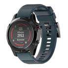 For Garmin QuickFit 26mm Kalebol Triangle Texture Silicone Watch Band(Navy Blue) - 1