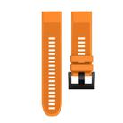 For Garmin QuickFit 26mm Kalebol Triangle Texture Silicone Watch Band(Orange) - 2
