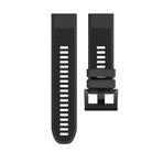 For Garmin QuickFit 26mm Kalebol Triangle Texture Silicone Watch Band(Black) - 2