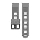 For Garmin QuickFit 26mm Kalebol Triangle Texture Silicone Watch Band(Grey) - 2