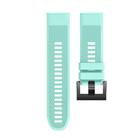 For Garmin QuickFit 26mm Kalebol Triangle Texture Silicone Watch Band(Teal) - 2