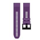 For Garmin QuickFit 26mm Kalebol Triangle Texture Silicone Watch Band(Purple) - 2
