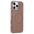 For iPhone 16 Pro Max Electroplating Soft Side Sticker Leather MagSafe Phone Case(Gold) - 1
