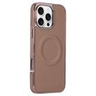 For iPhone 16 Pro Electroplating Soft Side Sticker Leather MagSafe Phone Case(Gold) - 1