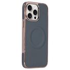 For iPhone 15 Pro Max Electroplating Soft Side Sticker Leather MagSafe Phone Case(Dark Green) - 1