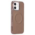 For iPhone 12 Electroplating Soft Side Sticker Leather MagSafe Phone Case(Gold) - 1