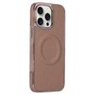For iPhone 12 Pro Max Electroplating Soft Side Sticker Leather MagSafe Phone Case(Gold) - 1