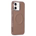 For iPhone 11 Electroplating Soft Side Sticker Leather MagSafe Phone Case(Gold) - 1