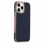 For iPhone 11 Pro Electroplating Soft Side Sticker Leather MagSafe Phone Case(Black) - 1