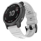 For Garmin QuickFit 22mm Kalebol Concave Texture Silicone Watch Band(White) - 1