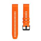 For Garmin QuickFit 22mm Kalebol Concave Texture Silicone Watch Band(Orange) - 3