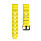 For Garmin QuickFit 22mm Kalebol Concave Texture Silicone Watch Band(Yellow) - 3