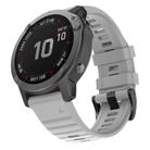 For Garmin QuickFit 22mm Kalebol Concave Texture Silicone Watch Band(Grey) - 1
