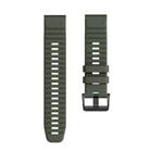 For Garmin QuickFit 22mm Kalebol Concave Texture Silicone Watch Band(Army Green) - 3