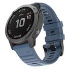 For Garmin QuickFit 22mm Kalebol Concave Texture Silicone Watch Band(Rock Blue) - 1