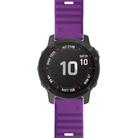 For Garmin QuickFit 22mm Kalebol Concave Texture Silicone Watch Band(Purple) - 2