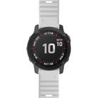 For Garmin QuickFit 26mm Kalebol Concave Texture Silicone Watch Band(White) - 2