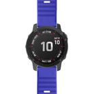 For Garmin QuickFit 26mm Kalebol Concave Texture Silicone Watch Band(Royal Blue) - 2