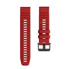 For Garmin QuickFit 26mm Kalebol Concave Texture Silicone Watch Band(Red) - 3