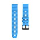For Garmin QuickFit 26mm Kalebol Concave Texture Silicone Watch Band(Sky Blue) - 3