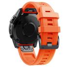 For Garmin QuickFit 20mm Kalebol Ladder Silicone Watch Band(Orange) - 2