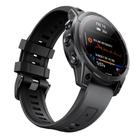 For Garmin QuickFit 20mm Kalebol Ladder Silicone Watch Band(Black) - 1