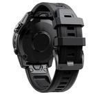 For Garmin QuickFit 20mm Kalebol Ladder Silicone Watch Band(Black) - 2