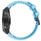 For Garmin QuickFit 20mm Kalebol Ladder Silicone Watch Band(Sky Blue) - 3