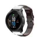 For Garmin QuickFit 22mm Kalebol Waxed Calfskin Leather Watch Band(Coffee) - 1