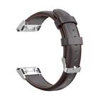 For Garmin QuickFit 22mm Kalebol Waxed Calfskin Leather Watch Band(Coffee) - 2
