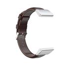 For Garmin QuickFit 22mm Kalebol Waxed Calfskin Leather Watch Band(Coffee) - 3