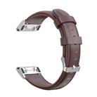 For Garmin QuickFit 22mm Kalebol Waxed Calfskin Leather Watch Band(Brown) - 2