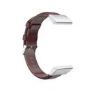 For Garmin QuickFit 22mm Kalebol Waxed Calfskin Leather Watch Band(Brown) - 3