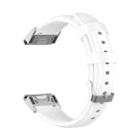 For Garmin QuickFit 26mm Kalebol Waxed Calfskin Leather Watch Band(White) - 2