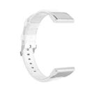 For Garmin QuickFit 26mm Kalebol Waxed Calfskin Leather Watch Band(White) - 3