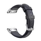 For Garmin QuickFit 26mm Kalebol Waxed Calfskin Leather Watch Band(Navy Blue) - 2